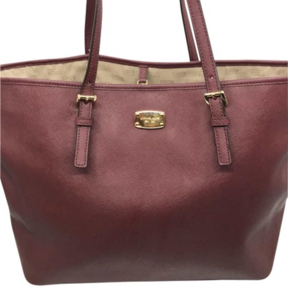 Michael Kors Red Large Saffiano Shoulder Bag